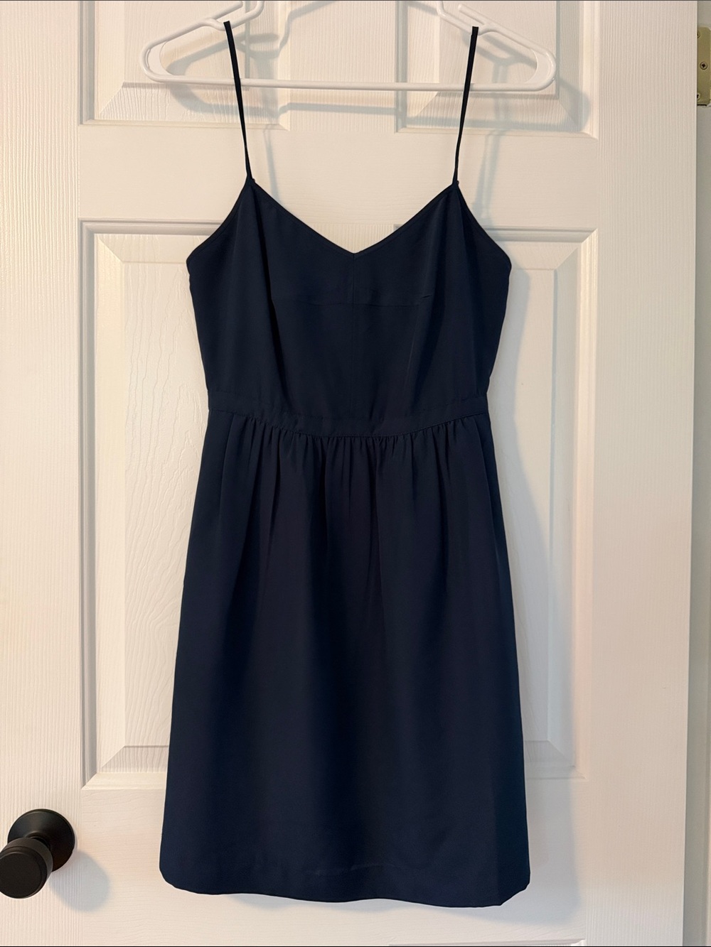 J. Crew Navy Spaghetti-Strap V-Neck Mini Dress